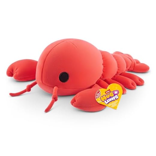 Hug-A-Lumps Lobster Lenny by ZURU, Small, 1.65 lbs, Cuddly Squishy Weighted Plush, Sleeping Pillow Plush, Stuffed Animal (Lobster)