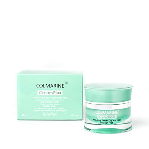 COLMARINE-CREAM PLUS - Crema Facial Antiarrugas mujer con Col�geno Marino y �cido Hialur�nico, 50 ml