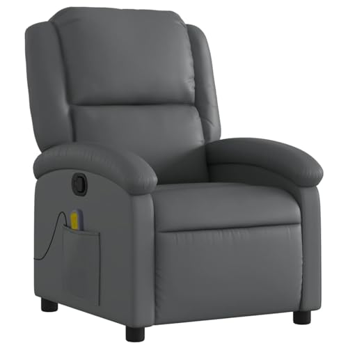 Gecheer Massagesessel Relaxsessel Grau Kunstleder, Relaxsessel Fernsehsessel Lesesessel für Wohnzimmer Schlafzimmer Leseecke Gästezimmer3205901 – Bild 4