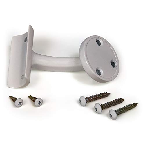 Aluminum Handrail Direct Ohr 4' Handrail Section With Mounts - White - Stair Hand Rail - Usa Made Railing- Easy To Install Handrails For Outdoor & Indoor Stairs, Porch & Deck Stair Hand Rail #TOP3