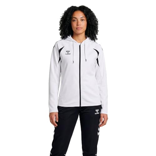 Chaqueta con capucha hummel Core 2.0 blanca para mujer talla M