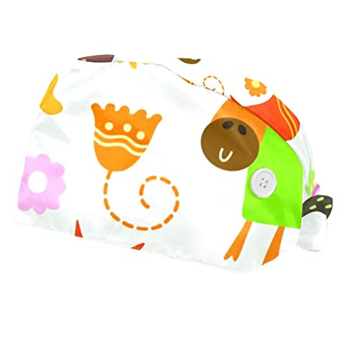 Casquette pour hommes femmes et chapeaux de travail animaux mignons : couvre-chef unisexe ajustable