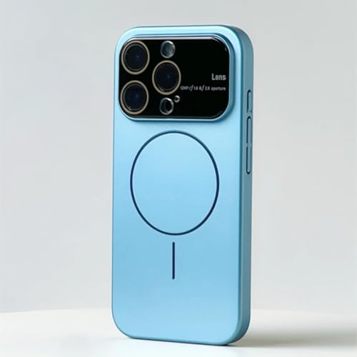 Coque iPhone 17 ultra-mince rigide en polycarbonate bleu compatible recharge sans fil