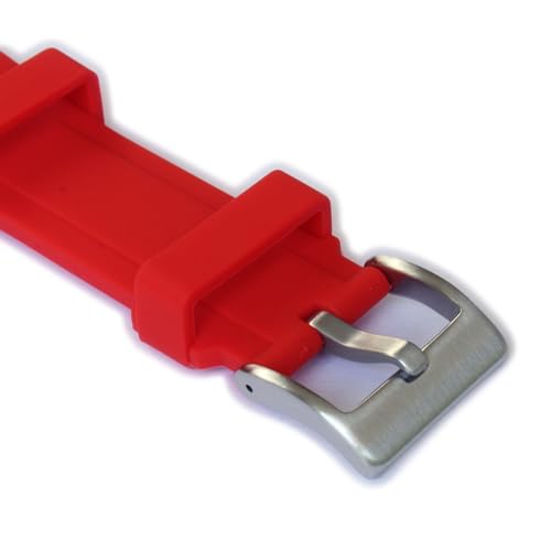 Image of WAMD Curved End Silicone Rubber Watch Straps - 18mm, 19mm, 20mm, 21mm, and 22mm Watch Straps for Watches.
