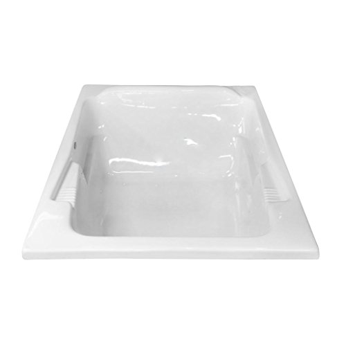 Carver Tubs - Sr7148 - Spacious Soaking Rectangle Bathtub -71"L X 48"W X 19.5"H - Neck Support W/Armrest White Acrylic Tub #TOP1