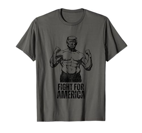 Trump Fight For America, salle de sport vintage et patriotique amusante T-Shirt