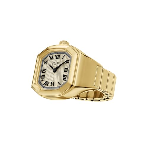 Image of Fossil Women's Watch Ring, Quartz Stainless Steel Two-Hand Ring Watch for Women