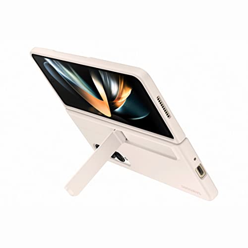 Samsung Galaxy Z Fold 4 - Standing Cover with Pen Cover Case - Cream