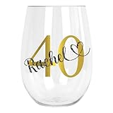 Personalised Birthday Stemless Wine Glass Tumbler Gifts for Her Girl Women Bestie Wine Glass 18th 21st 30th 40th 50th 60th 70th 80th Any Age Party Present Idea - Image 8