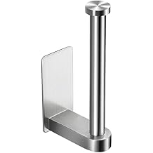 YIGII Self Adhesive Toilet Paper Holder - Bathroom Toilet Paper Holder Stand no Drilling Stainless Steel Brushed