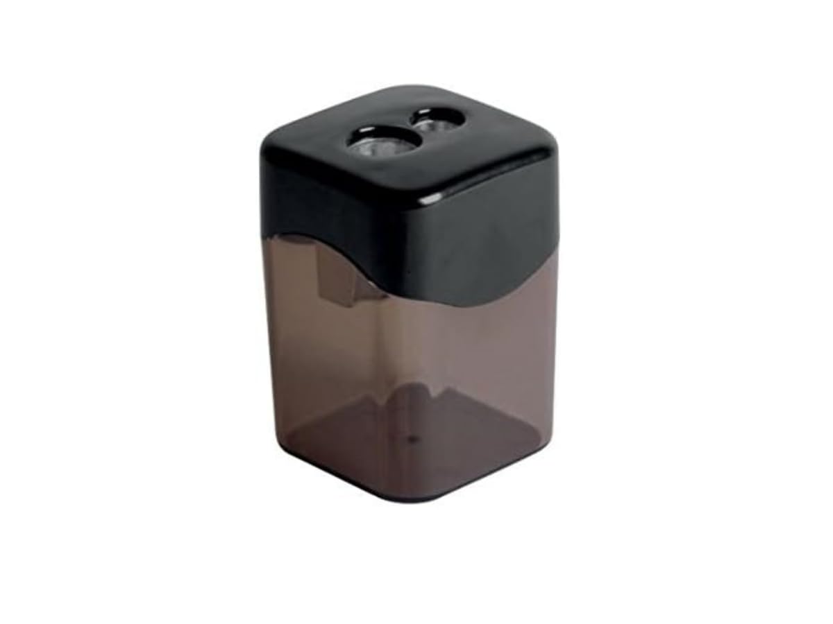 Pencil Sharpener with 2 Hole Reservoir Black
