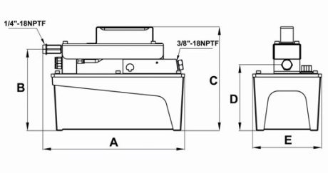 Williams Hydraulics 5AS150L Air Pump with Remote Control