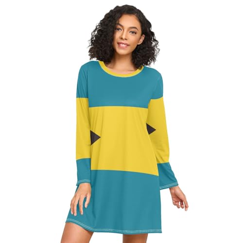 Zathe Sleep Dress for Ladies Long Sleeve Pajamas Soft...