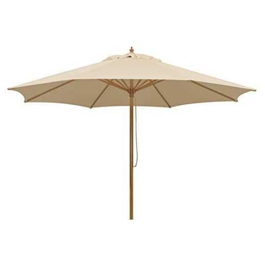 Parasol Schneider Malaga, Natural, Aprox. 300 cm Ø, 8 Piezas, Redondo