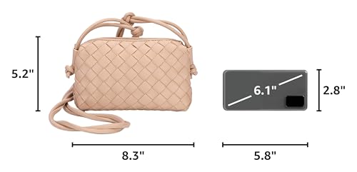 Image of ZEDIUH Woven Bag for Women Crossbody Shoulderbag, Small Vegan Leather Purse
