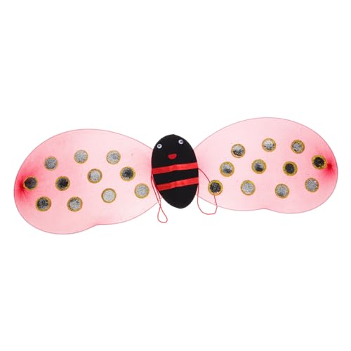 Beavorty Alas De Mariquita Disfraz Niña Cosplay Ala De Mariquita Favores De Fiesta Suministros Para Fiestas De Disfraces Decoración De Mariquitas Rojo El Plastico