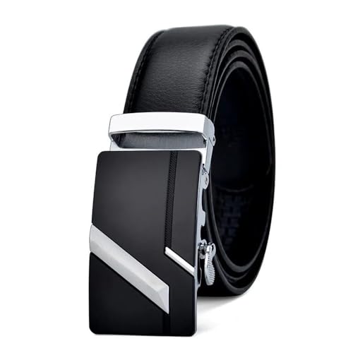 Ceinture grande taille homme en cuir PU à boucle automatique