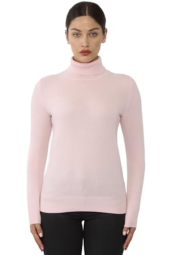 Image of JENNIE LIU Women's 100% Pure Cashmere Long Sleeve Pullover Turtleneck Sweater