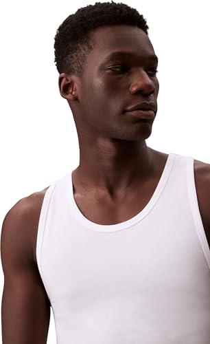 Calvin Klein Herren Tank 3Pk Lv00Nb4184 Tanktop, White (White, White, White), L – Ansicht 4