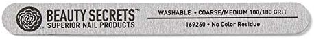 Beauty Secrets Zebra Cushion Nail File Medium/Coarse 180/100 Grit