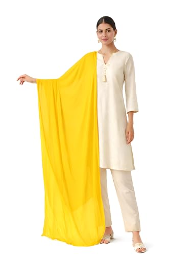Image of MYRAH Chiffon Solid Casual Daily Use Dupatta For Women's & Girls Length - 2.50 Meter