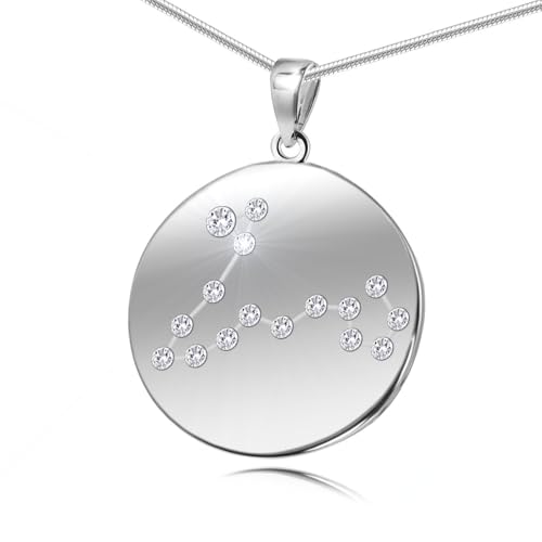 LillyMarie Hochwertige Damen Halskette Mit Silber 925 Und Sternzeichen Fische Anhänger