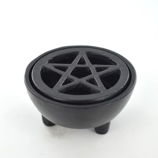 Resin Granule Incense Burner Pentagram Cauldron Wax Melt Altar Accessory Wiccan Witchcraft