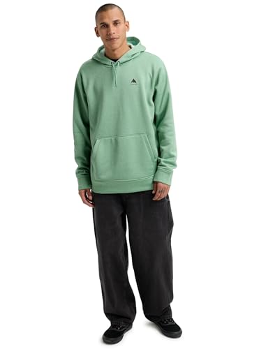 Image of Burton Men's Oak Pullover Hoodie - Technical Sweatshirt w /Quick-Drying Fleece & Thumbhole Cuffs