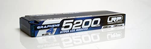 LRP HV Hyper LCG Grafeno-4 - Batería rígida (5200 mAh, 7,6 V, polímero de litio, 120 C/60 C)