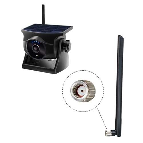 1080P Solar Magnetic WiFi Backup Camera with 5dBi RP-SMA Male WiFi Antenna 2.4GHz,