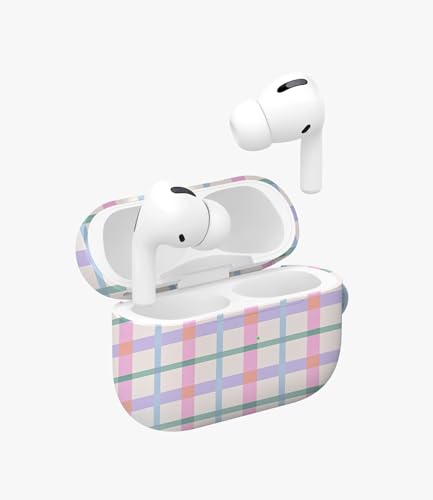 Pastel Dreamy Gingham Glossy Hard Case Compatible with Airpods 3,...