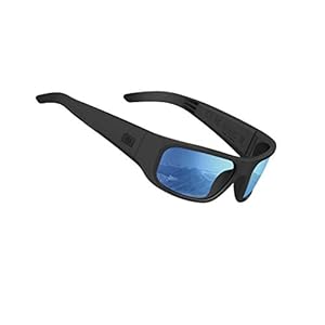 OhO Smart Glasses,Polarized Sunglasses with Bluetooth Speaker,Athletic/Outdoor UV Protection and Voice Control,Unisex(Mirror Blue Lens)