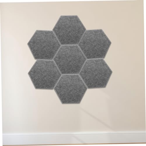 Kisangel 8 piezas Paneles Acústicos Hexagonales Absorbentes de Sonido para Reducción de Ruido en Pared para Oficina y Estudio en Casa Gris Oscuro miniatura 5