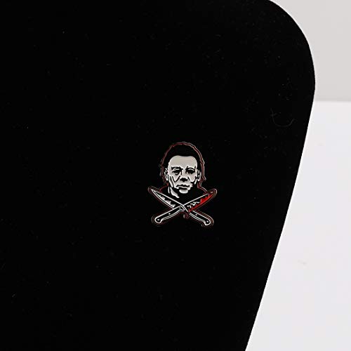 CENWA Bijoux d'Halloween - Broche inspirée du film d'Halloween - Cadeau idéal pour les fans de films d'horreur, Acier inoxydable – vue 2
