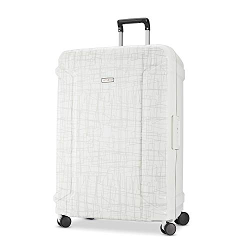 Samsonite 4-Wheel Spinner Suitcase, Water-Resistant, Carry-On Luggage, Medium Size, Plastic, Solid Pattern