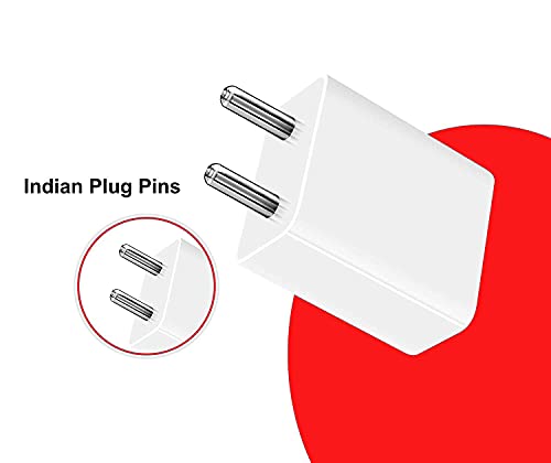 Image of 18W Charger for Xiaomi Redmi 13C 5G / 13 C Charger Original Adapter Like Android Mobile Fast USB Wall Charger with 1 Meter USB Type C Charging Data Cable (3 Amp, TWE16, White)