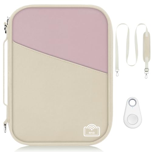 EcoVision Family Passport Holder for Travel with RFID Blocking Traveling Essentials Organizer Pouch Bag Light Passport Wallet for Travel Must Haves Accessories for Women Men