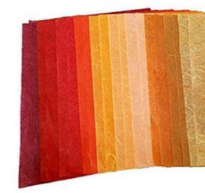 Nava Chiangmai Thin Standard Color Of Mulberry Paper Sheets Paper Decorative Diy Craft Scrapbook Wedding Decorative Mulberry Paper Art Tissue Japan (Red Tone) #TOP5
