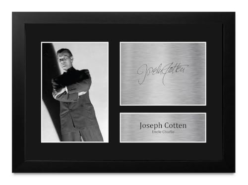 Memorabilia de la película Shadow of a Doubt: imagen con autógrafo de Joseph Cotten enmarcado
