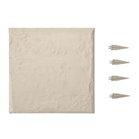 VEVOR Trittsteine Garten, 16 Stk., 395x395 mm, dekorative Gehwegplatte mit Pfählen, Kunststoff-Wegepflaster, Steinplatte aus Kunststoffharz PC, Steinoptik für Rasen, Terrassenlandschaft, Beige