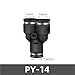 1/10/20 PCS PY Y-shaped tee Plastic Connector Air Tube Connector for Industrial Use Fast Acting Hose Joint Pneumatic Fittings(PY-14,10 PCS)