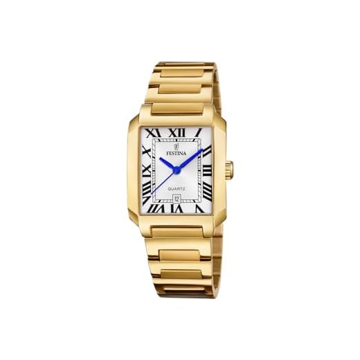 Festina Reloj Mujer F20680/1 On The Square Caja de Acero Inoxidable 316l Dorado Correa de Acero Inoxidable 316l Dorado