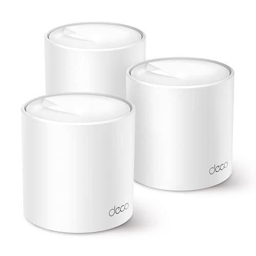 TP-Link Deco X50 Mesh WLAN Set (3 Pack), Wi-Fi 6 AX3000 Dual Band Router & Repeater, 3x Gigabit Ports für...