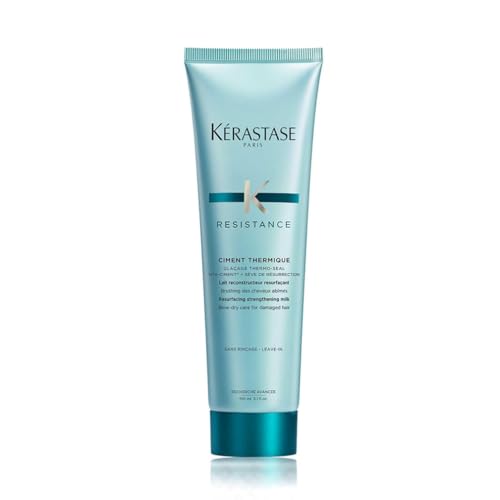 KERASTASE Résistance - Ciment Thermique - Lait Capillaire Reconstructeur Resurfaçant - 85 % de Casse due au Brushing en Moins - Effet Thermoprotecteur Jusqu'à 230°C - Cheveux Abîmés - 250 ml