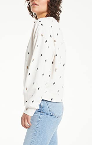 Z SUPPLY Noa Leopard Bolt Pullover In Sandstone ZT2143513