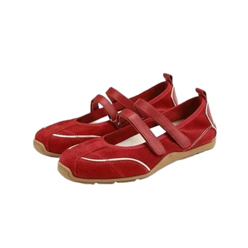 Mary Jane JCVBN Edition en cuir rouge véritable haut de gamme