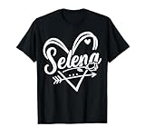 Vintage Selena Name Heart Arrow Rose Gift for Men Women Kid T-Shirt