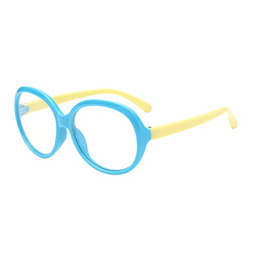 Kinder Kids Computer Brille - Anti Blue Light Glasses Mobiltelefon Spiel Reading Books Kind Cute Lightweight Gläser (Blau Rahmen)