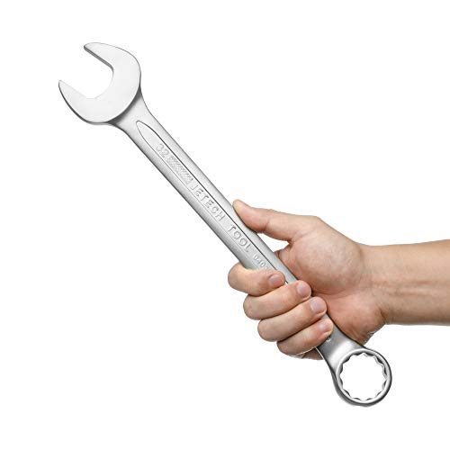 Jetech 32mm Combination Wrench - Industrial Grade Spanners with 12-Point Design, 15-Degree Offset, Made with Durable Chrome Vanadium Steel in Sand Blasted Finish, Forged, Heat-Treated, Metric