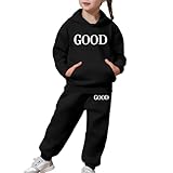 Design stylé : ensemble élégant de 2 pièces avec pull à manches longues à capuche et pantalon de jogging assorti ; le motif imprimé élégant donne un style décontracté et élégant qui est très populaire auprès des enfants